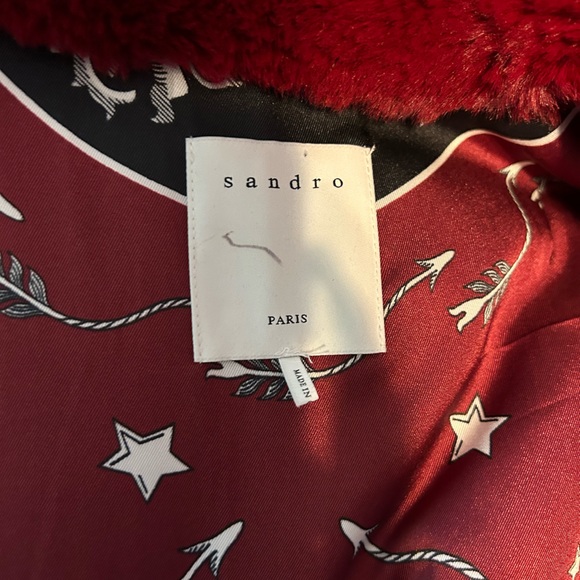 Sandro faux fur coat size L - Picture 6 of 11